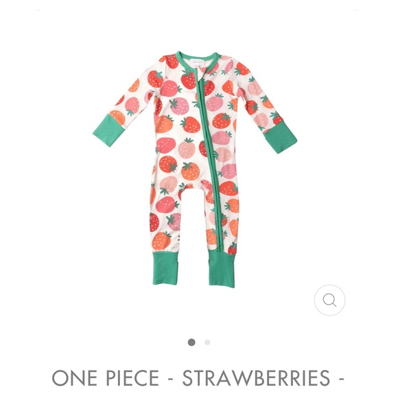 Angel Dear- Strawberry Bamboo One Piece- 12/18Months. Sold Out Print. - Picture 1 of 2